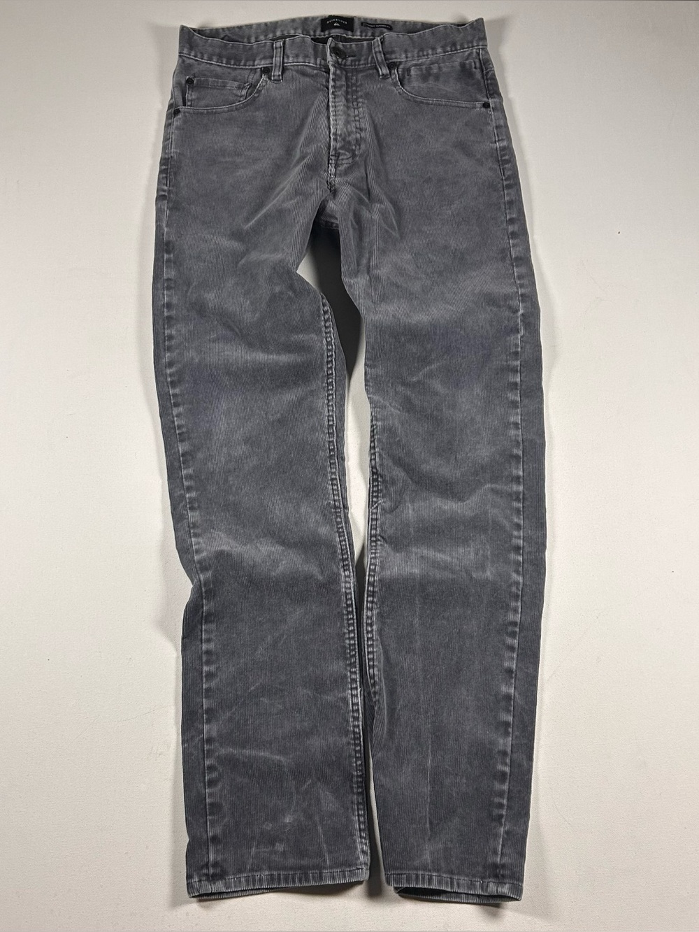 Quiksilver Men's Corduroy Straight Tapered Pants Gray Size 31 Fits: 32x31 Surfer